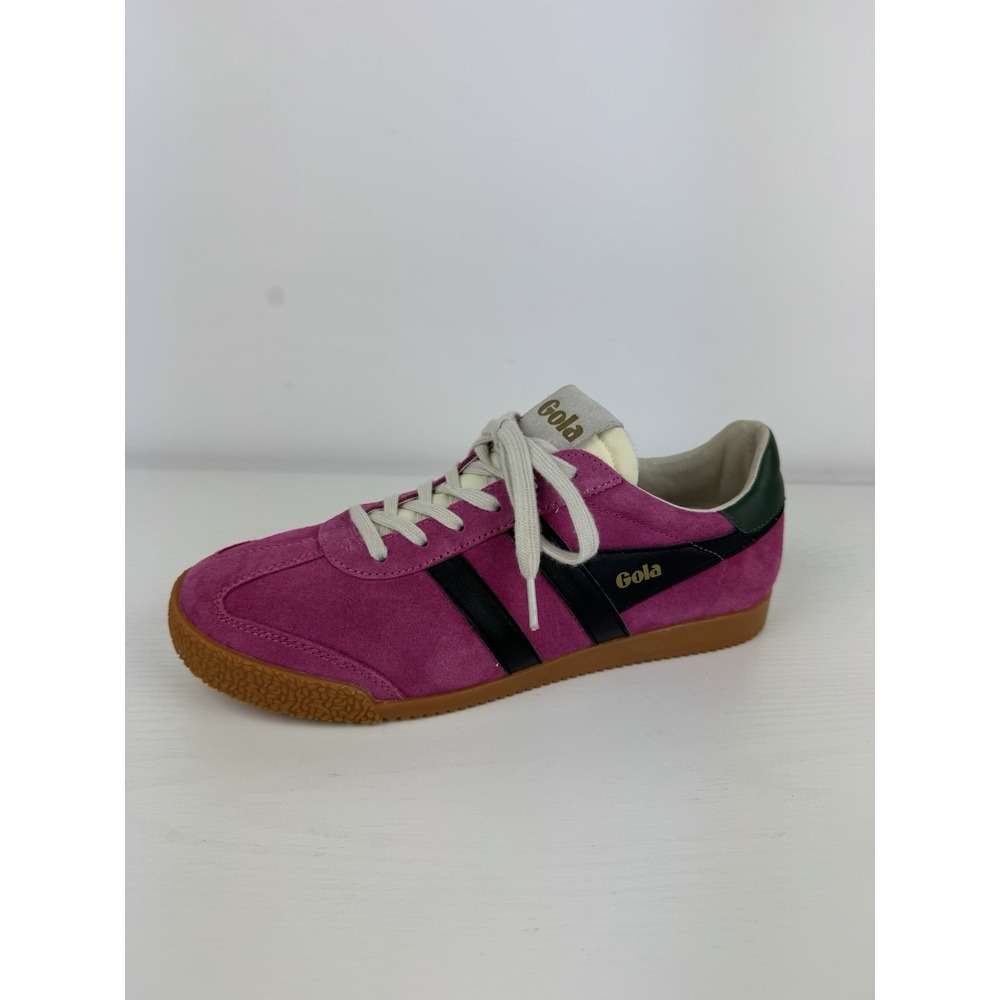 Gola Classics Women's Elan Sneakers Fuchsia Pink Black Evergreen Size 8.5 Suede